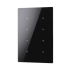 COMELIT - Serie Cubik - Pulsante KNX verticale Basic nero, 8 zone touch, termostato PI, sensore umidità