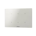 COMELIT - Serie Cubik - Pulsante KNX orizzontale Basic bianco, 6 zone touch, termostato PI, sensore umidità
