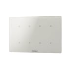 COMELIT - Serie Cubik - Pulsante KNX orizzontale Basic bianco, 8 zone touch, termostato PI, sensore umidità