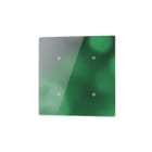 COMELIT - Serie Cubik - Pulsante KNX quadrato Design nero, 4 zone touch, termostato PI, sensore umidità