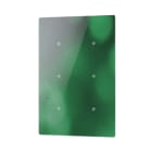 COMELIT - Serie Cubik - Pulsante KNX verticale Design nero, 6 zone touch, termostato PI, sensore umidità