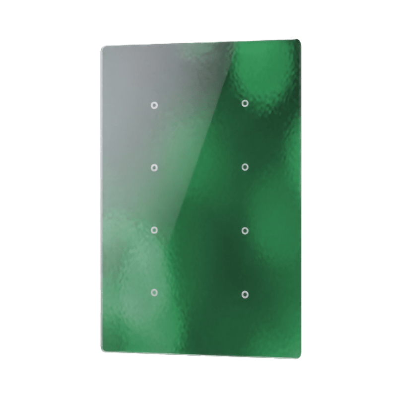 COMELIT - Serie Cubik - Pulsante KNX verticale Design nero, 8 zone touch, termostato PI, sensore umidità