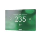 COMELIT - Serie Cubik - Dispositivo KNX MUR/DND per hotel, orizzontale Design nero, NFC, campanello, vetro personalizzabile