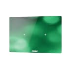 COMELIT - Serie Cubik - Pulsante KNX orizzontale Design nero, 2 zone touch, termostato PI, sensore umidità