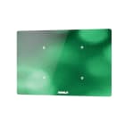 COMELIT - Serie Cubik - Pulsante KNX orizzontale Design nero, 4 zone touch, termostato PI, sensore umidità