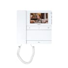 COMELIT - Serie People - Videocitofono a colori 4.3"/16:9 con cornetta, sistema Simplebus 2, 4 pulsanti, guide tattili, programmabile da spento