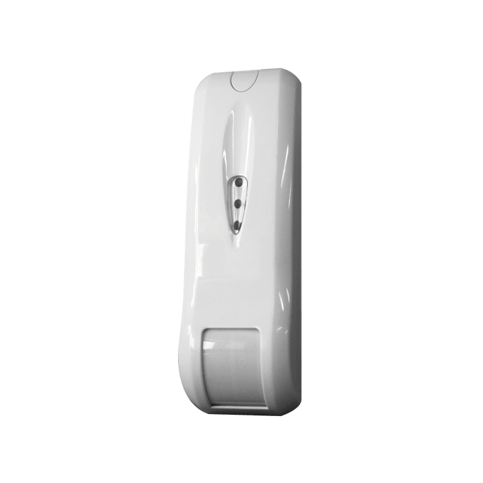 COMELIT - Sensore wireless doppia tecnologia effetto tenda, portata 12m, PIR 7.5°/MW 32°, 24.125GHz, staffe incluse RFDT12EC