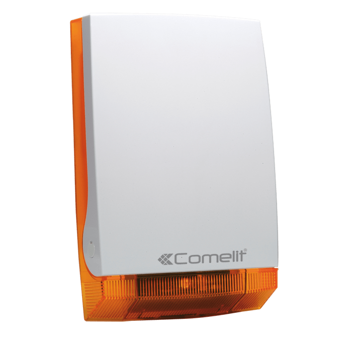COMELIT - Sirena wireless da esterno bidirezionale, batteria 3.6V 13Ah inclusa, IP43, 205x310x75mm