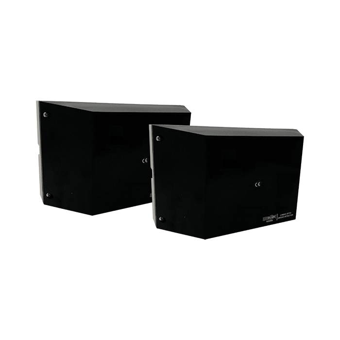 COMELIT - Rivelatore lineare fumo/calore 40-200m TX+RX, 2 circuiti indipendenti, area 1600mq, 2 relè allarme + 1 guasto, 0-5V analogica, laser, IP65, EN54-12