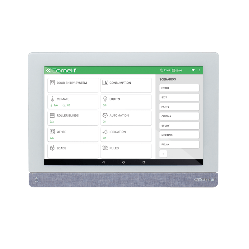 COMELIT - Serie Venice Manager - Supervisore 10" XL touch PoE, sistema ViP, gestione sistemi videocitofonia + domotica + antintrusione