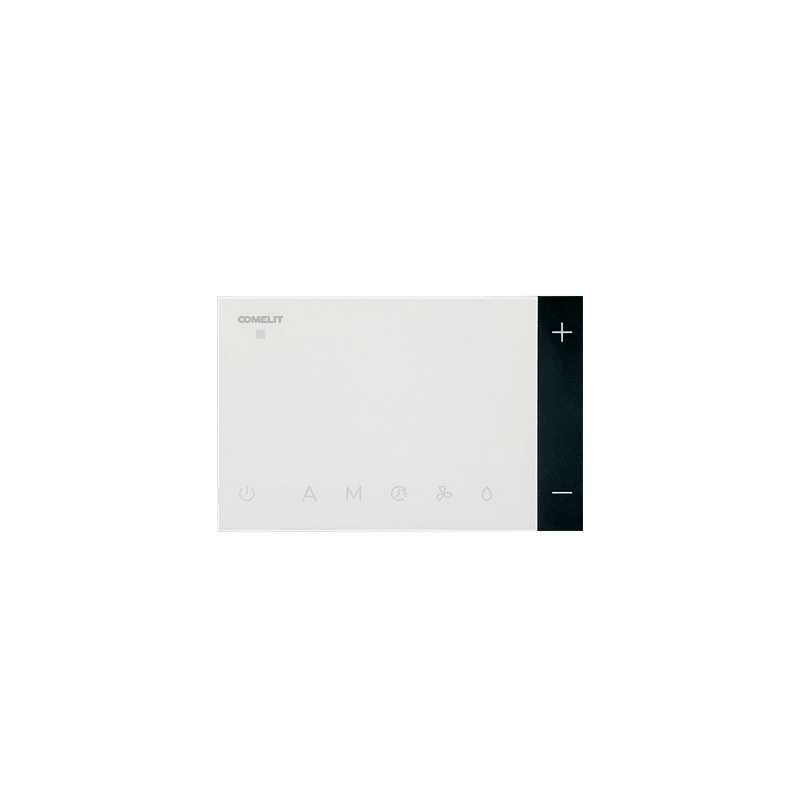 COMELIT - Termostato SimpleHome con display LED, riscaldamento/raffreddamento, umidità, ingresso PT100, 120x80mm