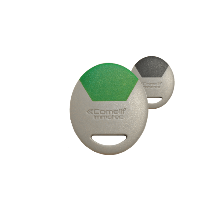 COMELIT - Badge formato porta-chiavi grigio-verde, carta standard controllo accessi