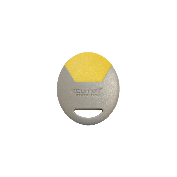 COMELIT - Badge formato porta-chiavi giallo, carta standard controllo accessi