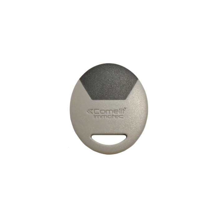 COMELIT - Badge Pass Mifare formato portachiavi grigio, accesso temporizzato