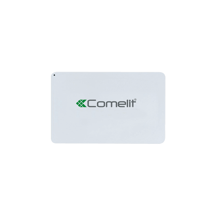 COMELIT - Badge elettronico di prossimità, Mifare, formato carta di credito, dotato di chip elettronico antifalsificazione, bianco