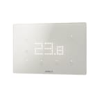 COMELIT - Serie Cubik - Termostato KNX orizzontale Basic bianco, 8 zone touch, sensore CO2, controllo clima