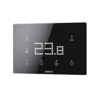 COMELIT - Serie Cubik - Termostato KNX orizzontale Basic nero, 8 zone touch, sensore CO2, controllo clima