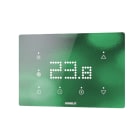COMELIT - Serie Cubik - Termostato KNX orizzontale Design bianco, 8 zone touch, sensore CO2, vetro personalizzabile