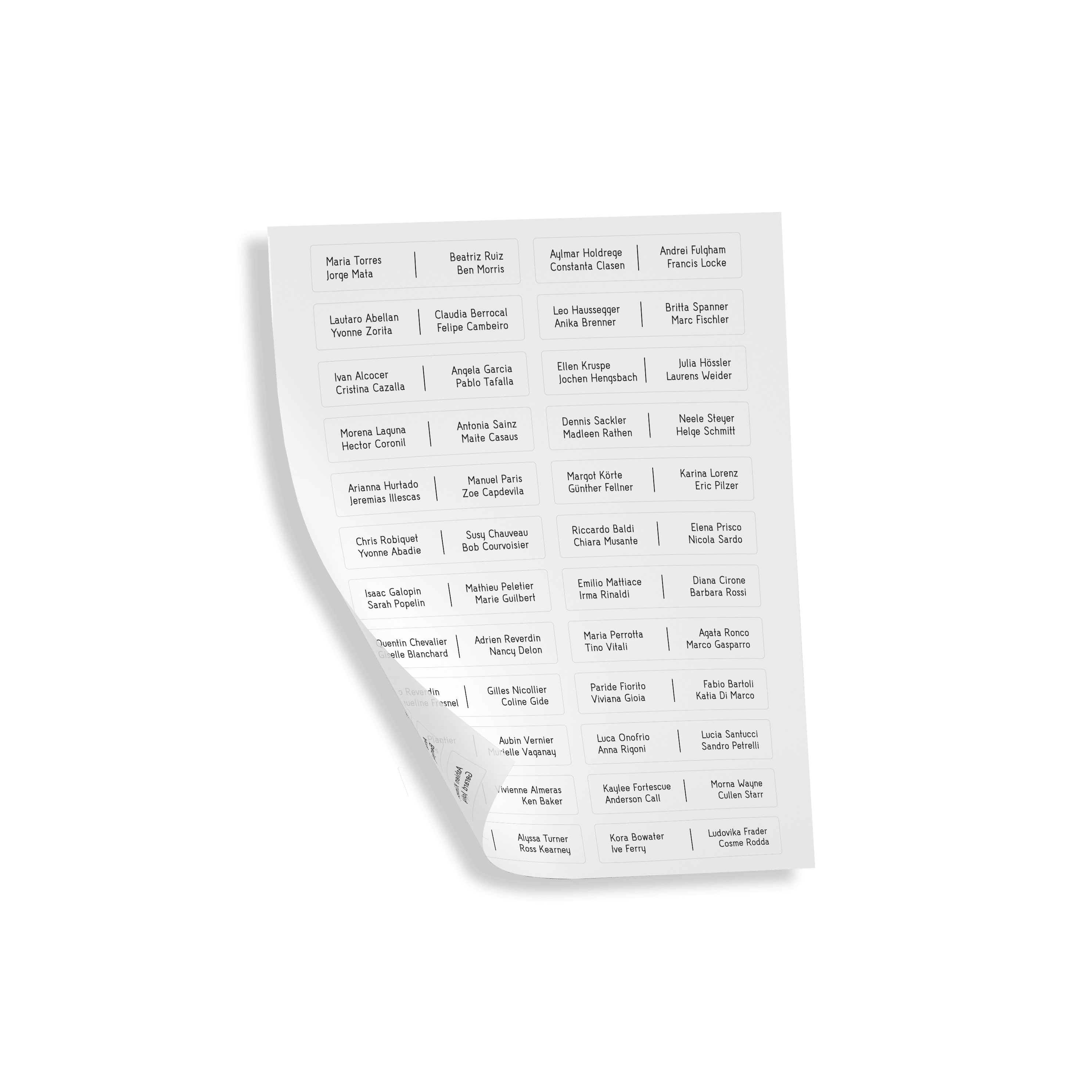 COMELIT - Serie Ultra - Kit 5 fogli etichette portanomi prefustellate + 1 foglio modulo informativo