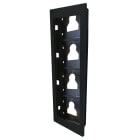 COMELIT - Serie Ultra Black - Telaio da incasso 4 moduli, alluminio nero RAL9005, anti-UV, affiancabile, 125.5x408x35mm