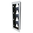 COMELIT - Serie Ultra White - Telaio da incasso 4 moduli, alluminio bianco RAL9016, anti-UV, affiancabile, 125.5x408x35mm