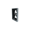 COMELIT - Serie Ultra - Custodia da parete 2 moduli silver RAL9006, sporgenza 35mm