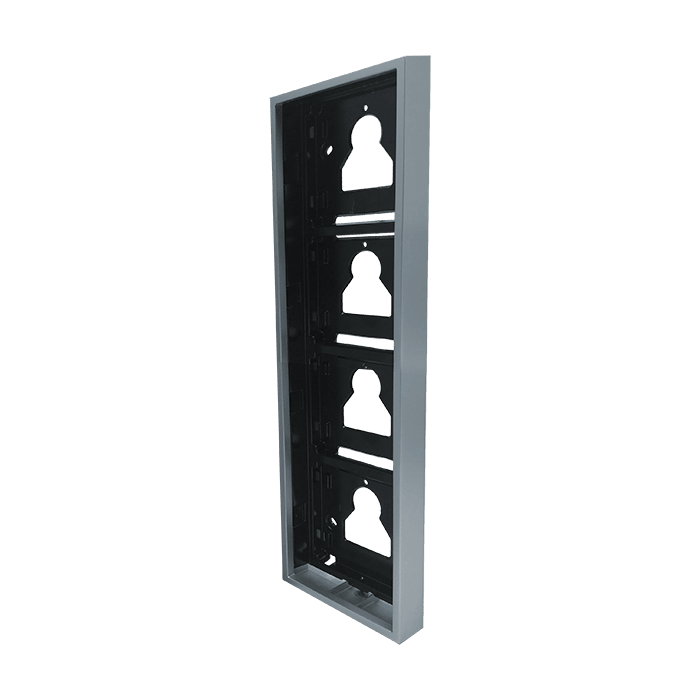 COMELIT - Serie Ultra - Custodia da parete 4 moduli silver RAL9006, sporgenza 35mm