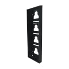 COMELIT - Serie Ultra Black - Custodia da parete 4 moduli nero RAL9005, sporgenza 35mm