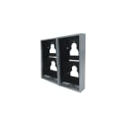 COMELIT - Serie Ultra - Custodia da parete 2x2 moduli silver RAL9006, cavo collegamento incluso