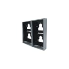 COMELIT - Serie Ultra - Custodia da parete 2x2 moduli silver RAL9006, cavo collegamento incluso