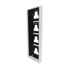 COMELIT - Serie Ultra White - Custodia da parete 4 moduli bianco RAL9016, sporgenza 35mm