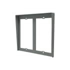 COMELIT - Serie Ultra - Visiera parapioggia da incasso 6 moduli (2x3 affiancati), alluminio anodizzato grigio, 259x322x32mm
