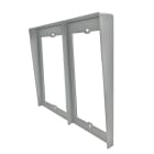 COMELIT - Serie Ultra - Visiera parapioggia da incasso 8 moduli (2x4 affiancati), alluminio anodizzato grigio, 259x413x32mm