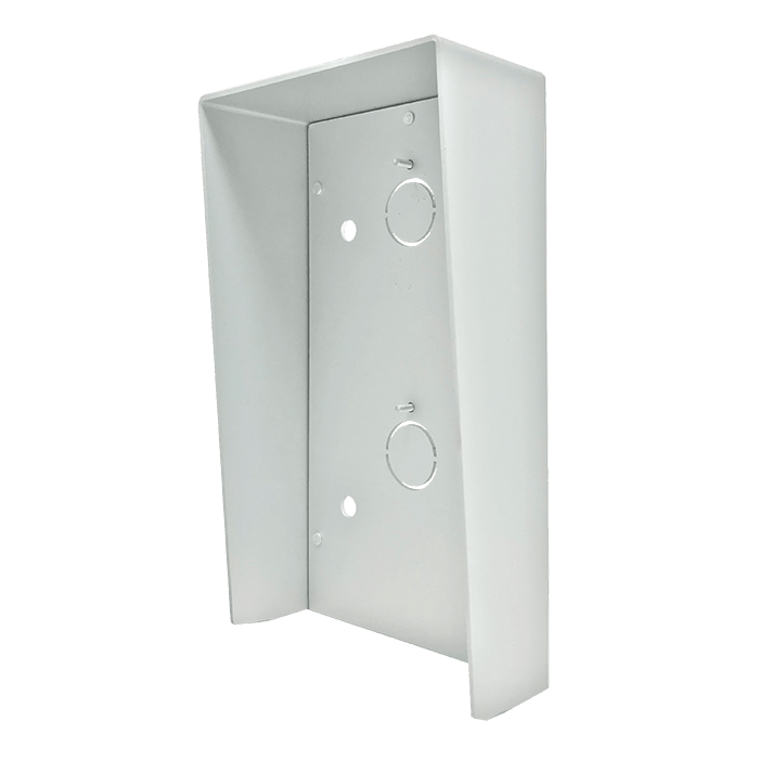 COMELIT - Serie Ultra - Visiera parapioggia da parete 1 modulo, alluminio anodizzato grigio, 116x112x57mm