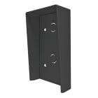 COMELIT - Serie Ultra Black - Visiera parapioggia da parete 1 modulo, alluminio anodizzato nero RAL9005, 116x112x57mm