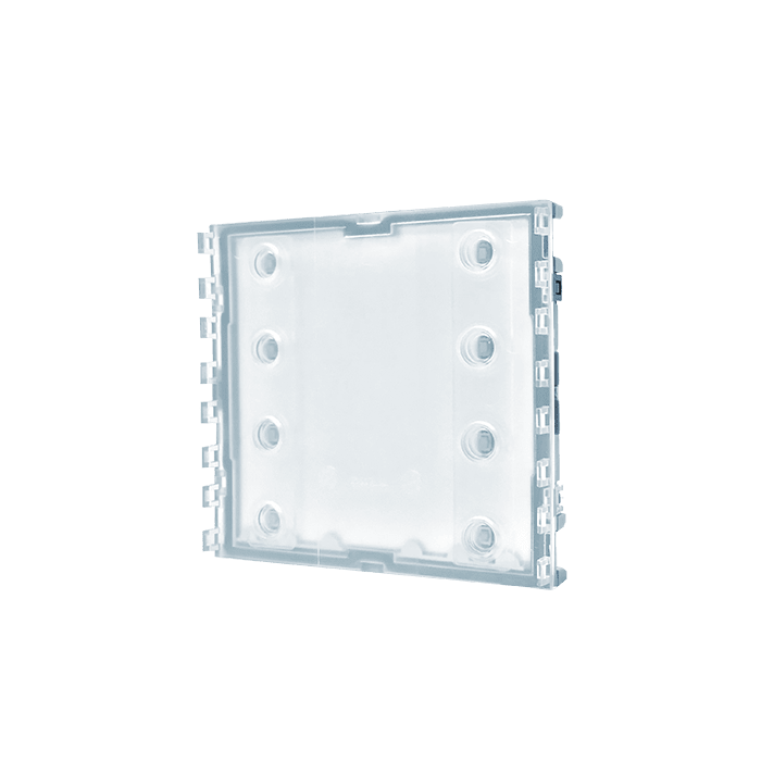 COMELIT - Serie Ultra - Modulo pulsanti ampi, predisposto 1/2 chiamate, retroilluminazione bianca, sensore crepuscolare