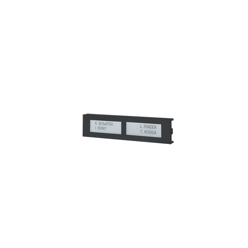 COMELIT - Serie Ultra Black - Pulsante doppio Metal, profilo alluminio anti-UV, cartellino neutro/divisore