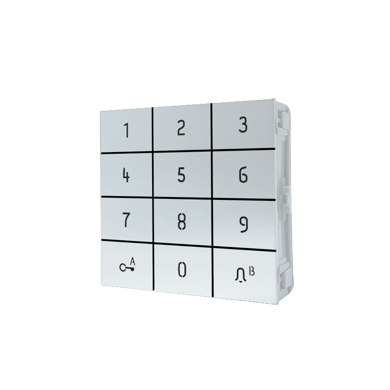 COMELIT - Serie Ultra White - Modulo tastiera numerica, alluminio anodizzato, controllo accessi, relè, Wiegand, 1275 eventi