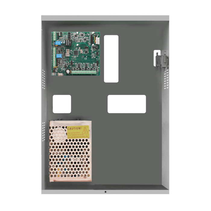 COMELIT - Serie Vedo - Alimentatore 13.8VDC 5A box metallico, scheda gestione bus, batteria 7/18Ah, EN50131 grado 2