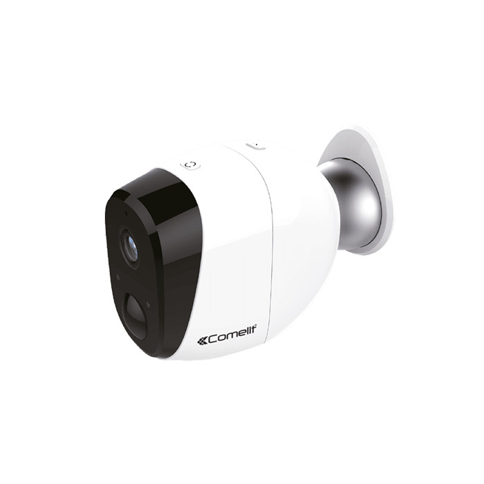 COMELIT - Telecamera IP Wi-Fi HD 720p, ottica fissa 2.6mm, IR 10m, batteria ricaricabile, alimentatore e supporto magnetico inclusi