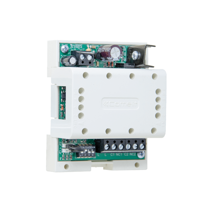 COMELIT - Alimentatore/amplificatore per SB1, 12VAC/20VDC, estensione utenze, 4 moduli DIN