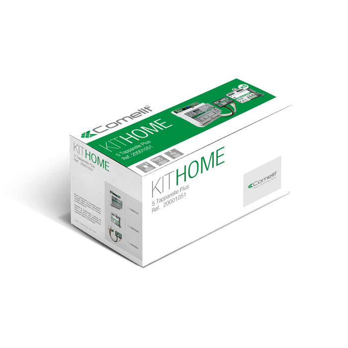 COMELIT - Kit domotico controllo 5 tapparelle Plus 230VAC, sistema SimpleHome, moduli preconfigurati, comandi locali