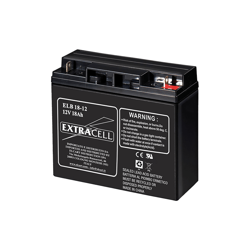 COMELIT - Batteria al piombo 12V 18Ah, tecnologia AGM, valvola sicurezza unidirezionale