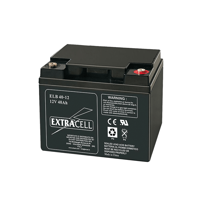 COMELIT - Batteria al piombo 12V 40Ah, tecnologia AGM, valvola sicurezza unidirezionale