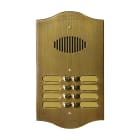 COMELIT - Serie Roma - Pulsantiera audio 32 pulsanti 4 file, ottone PVD bronzato 3mm, per gruppo Ikall, portalampade