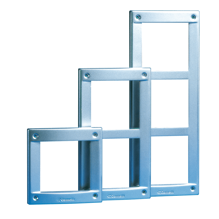 COMELIT - Serie Vandalcom - Telaio da parete 1 modulo, grigio acciaio, 143x143x18mm