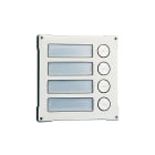 COMELIT - Serie Vandalcom - Modulo 4 pulsanti, doppia piastra acciaio inox 316 2,5mm, cartellini portanome retroilluminati