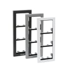 COMELIT - Serie Ikall - Telaio da parete 2 moduli, alluminio pressofuso antracite, 125x215x37.5mm