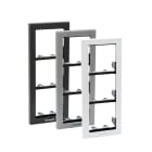 COMELIT - Serie Ikall - Telaio da parete 3 moduli, alluminio pressofuso antracite, 125x305x37.5mm