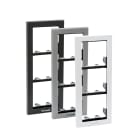 COMELIT - Serie Ikall - Telaio da parete 4 moduli, alluminio pressofuso silver, 125x395x37.5mm